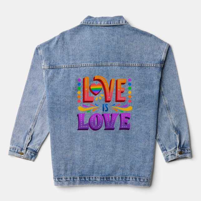 Love is Love Denim Jacket (Back)