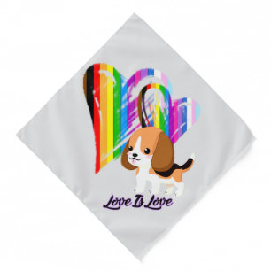 Love Is Love Dog - LGBTQ+ Pet Owner Bandana