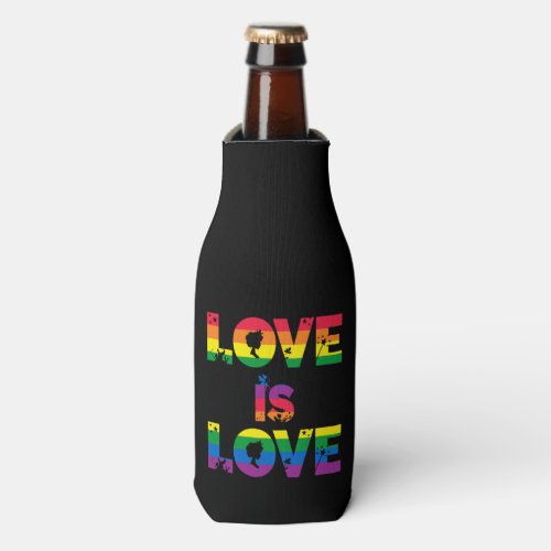 Love Is Love Fairies Gay Pride Flag Bottle Cooler