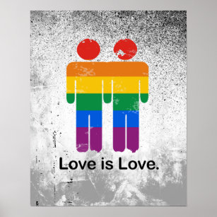 LOVE IS LOVE GAY COUPLE POSTER