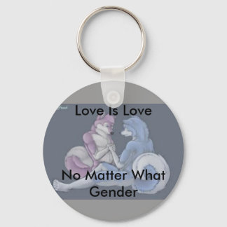 Love is love gay furry keychain