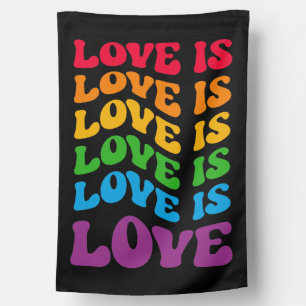 Love Is Love Gay LGBT House Flag
