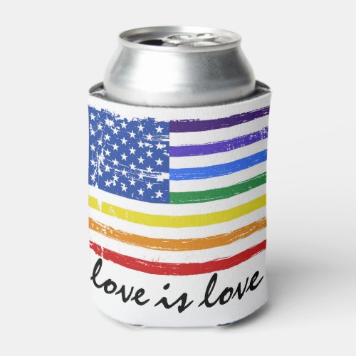 Love Is Love Gay Pride Can Cooler