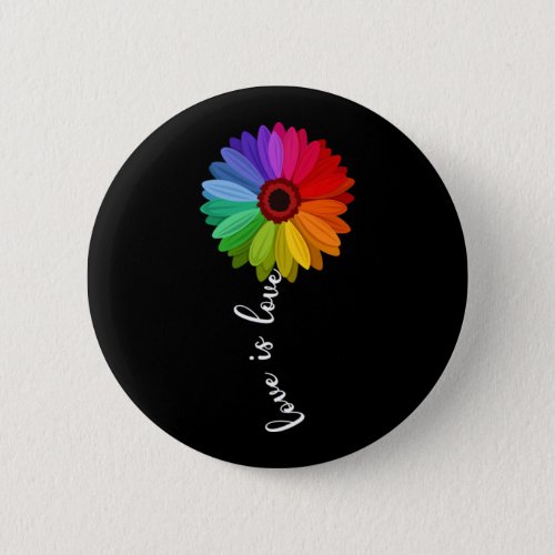 Love Is Love Gay Pride Lesbian LGBT Rainbow Funny  Button