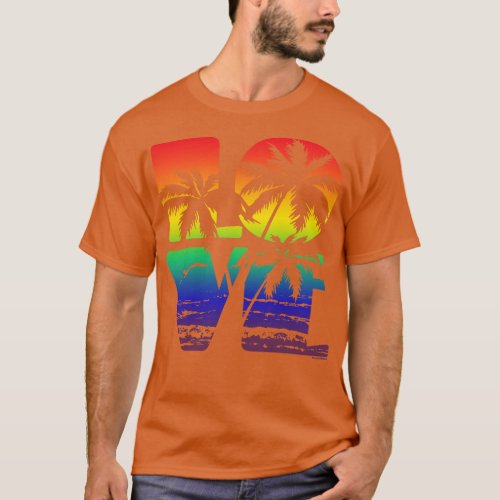 Love is Love Gay Pride LGBT Beach BearlyBrand T_Shirt