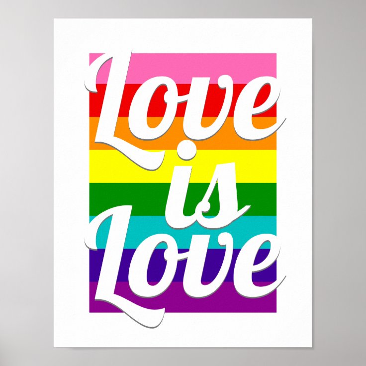 Love is Love Gay Pride Motivational Remix Poster | Zazzle