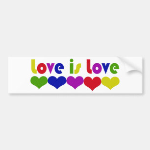 Love is Love Gay Rights Bumper Sticker
