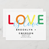 Love is Love Gay Wedding Save The Date (Front/Back)