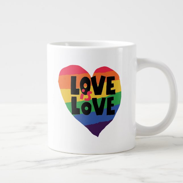Love is Love Giant Coffee Mug (Right)