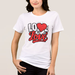 LOVE IS LOVE, Graffiti Style Art Unisex Soft style Tri-Blend Shirt
