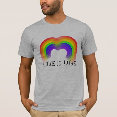 Love Is Love Heart Of Rainbows Gay Pride T_Shirt