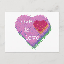 Love is Love Heart Postcard