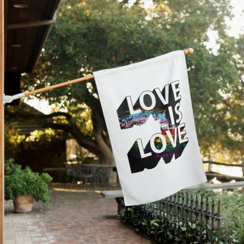 LOVE IS LOVE HOUSE FLAG
