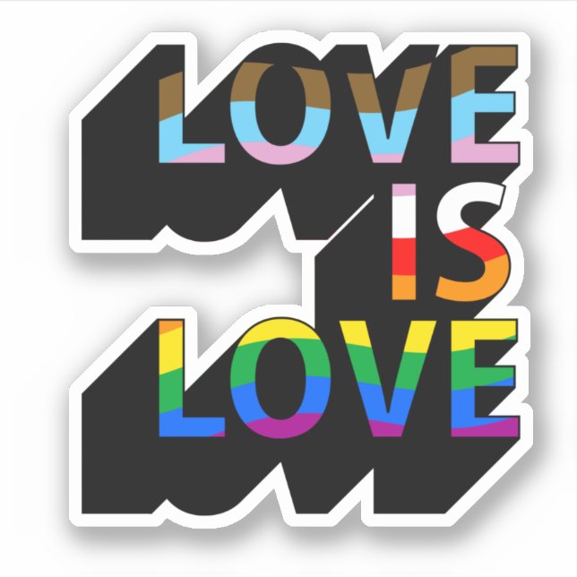 Love is Love Inclusive Pride  Sticker (Front)