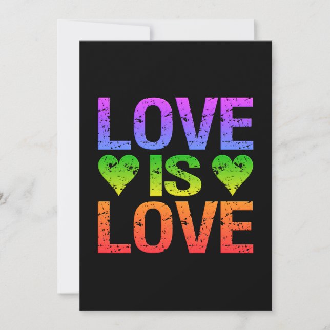 Love Is Love invitation (Front)