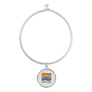 Love is Love – Kawaii Rainbow Design Bangle Bracelet