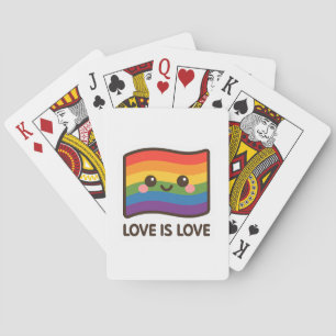 Love is Love – Kawaii Rainbow Design Poker Cards