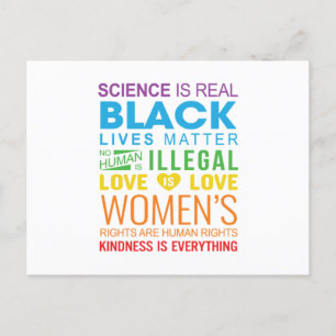 Love Is Love Kindness Is Eveything LGBT Gay Trans. Announcement Postcard