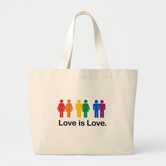 Love is Love Large Tote Bag (Front)