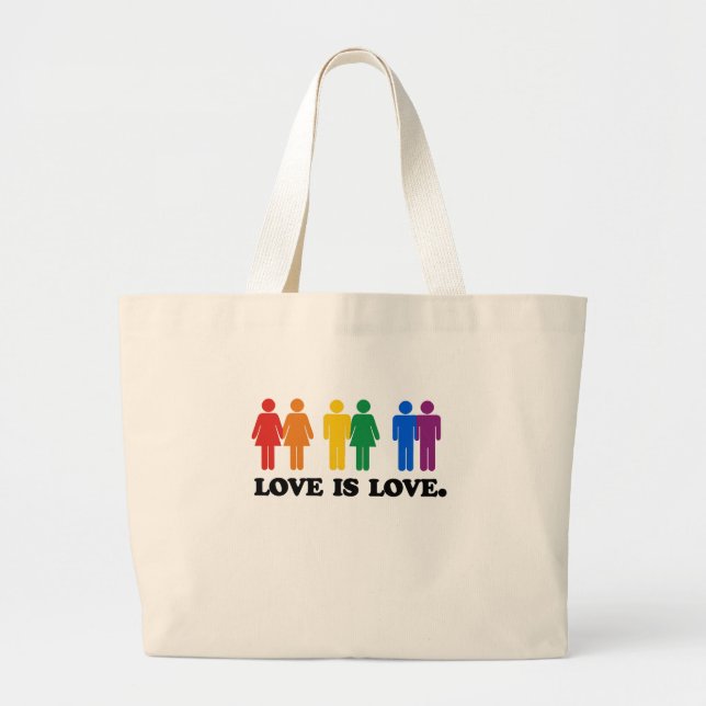 Love is Love Large Tote Bag (Front)