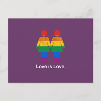 LOVE IS LOVE LESBIAN COUPLE -.png Postcard