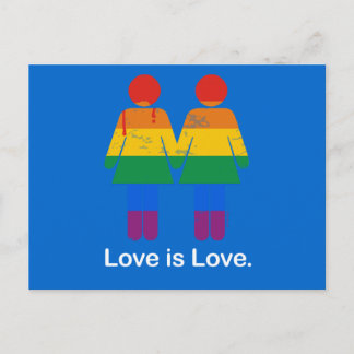 LOVE IS LOVE LESBIAN COUPLE -.png Postcard