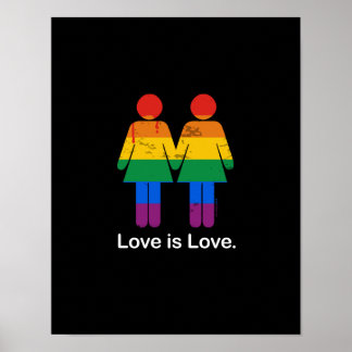 LOVE IS LOVE LESBIAN COUPLE -.png Poster