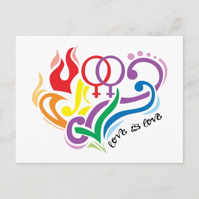 Love Is Love: Lesbian Postcard (Front)