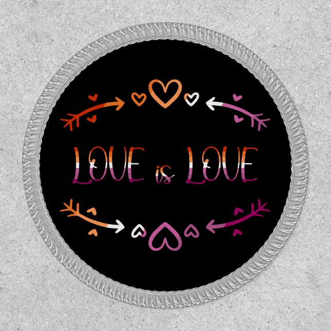 Love is Love Lesbian Pride Month Patch (Front)