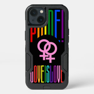 Love is Love Lesbian Pride Rainbow Colors LGBT iPhone 13 Case