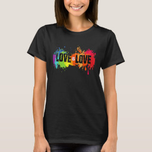 Love Is Love LGB Gay Lesbian Rainbow Pride Vintage T-Shirt