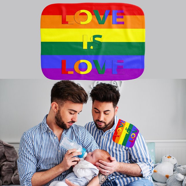 Love is Love LGBT Pride Baby Burp Cloth (Love is Love LGBT Pride Baby Burp Cloth)