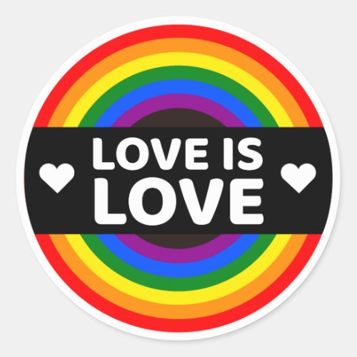 Love is love_ LGBT Pride Classic Round Sticker