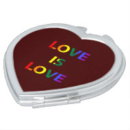 Love is Love LGBT Pride Compact Mirror