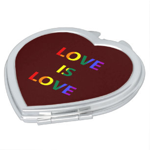 Love is Love LGBT Pride Compact Mirror