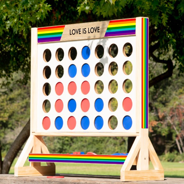 Love Is Love LGBT Pride Custome Text Fast Four (Lawn)