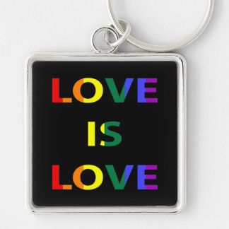 Love is Love LGBT Pride Keychain