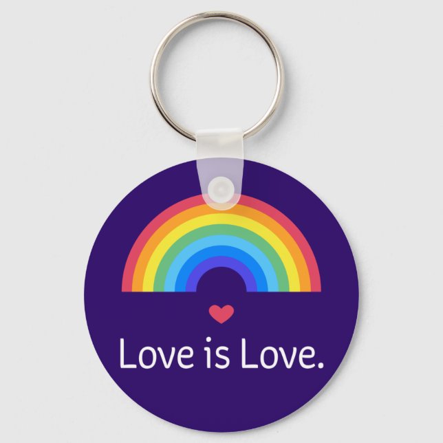 Love is love. LGBT+PRIDE. Queer.      Keychain (Front)