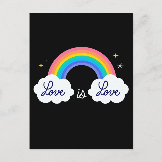 Love is love. LGBT+pride. Rainbow   Postcard (Front)