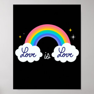 Love is love. LGBT+pride. Rainbow Poster