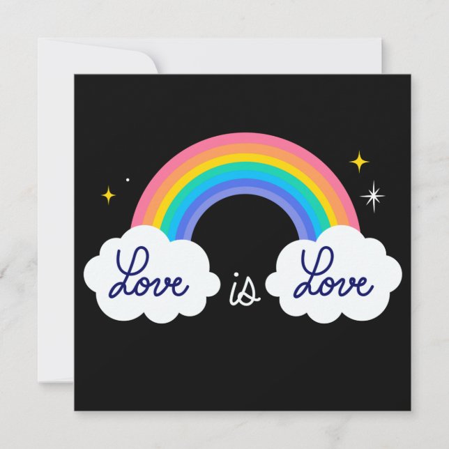 Love is love. LGBT+pride. Rainbow  Poster (Front)