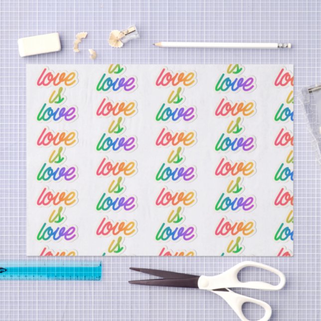 Love Is Love LGBT Rainbow Tissue Paper – Pride  (Craft)