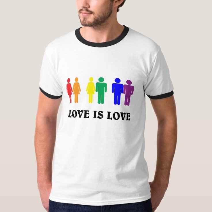 Love Is Love Lgbt T Shirt Zazzle 2129