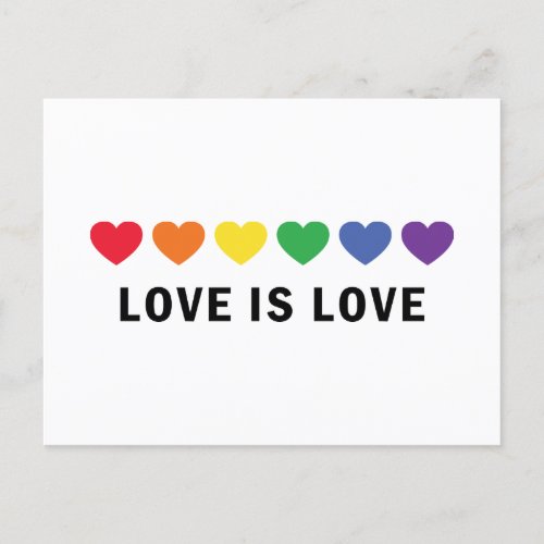 Love is Love LGBTQ Pride  Invitation Postcard