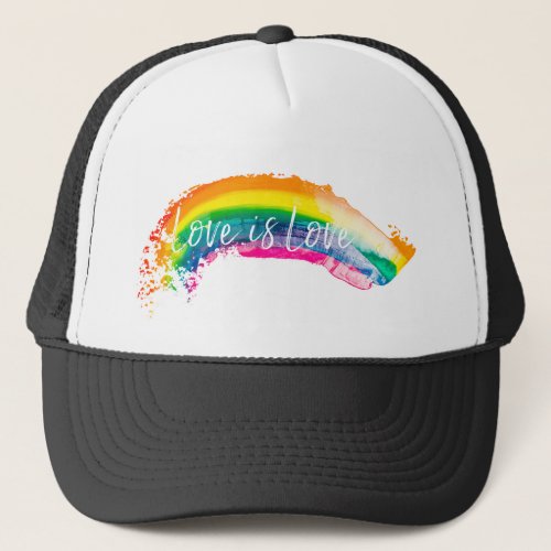 Love is Love  LGBTQA Rainbow Pride Trucker Hat