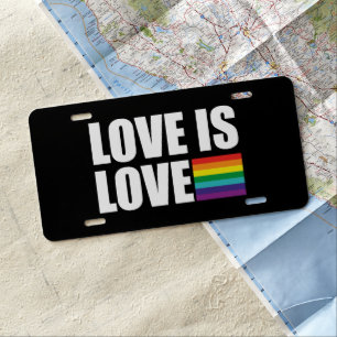 Love is Love License Plate