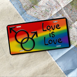 Love is Love License Plate Custom GBLT License