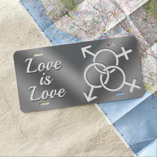 Love is Love License Plate Personalize GBLT Plates