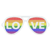 Love is Love - Love Equality Rainbow Flag Aviator Sunglasses Love is Love - Love Equality Rainbow Flag Aviator Sunglasses