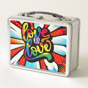 Love is Love Metal Lunch Box
